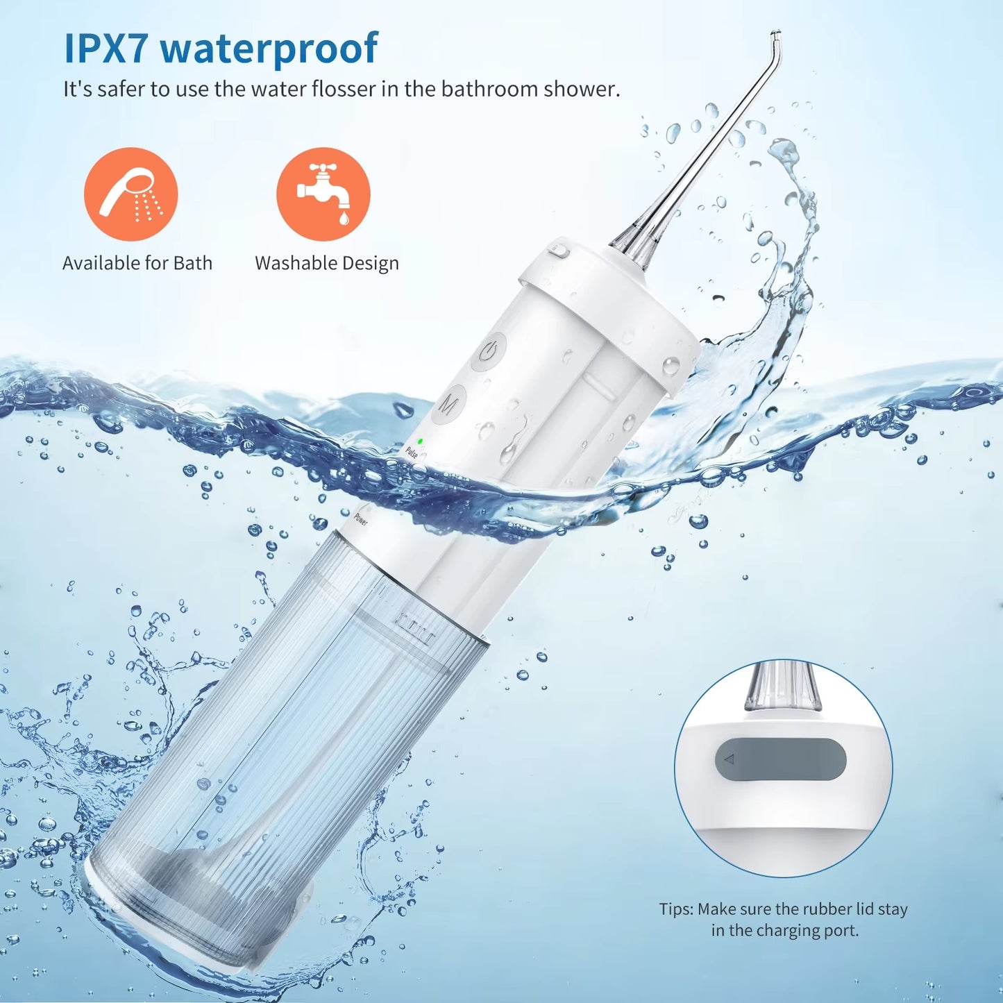 Hydropulseur Portable | Désinfecte et Nettoie les Dents
